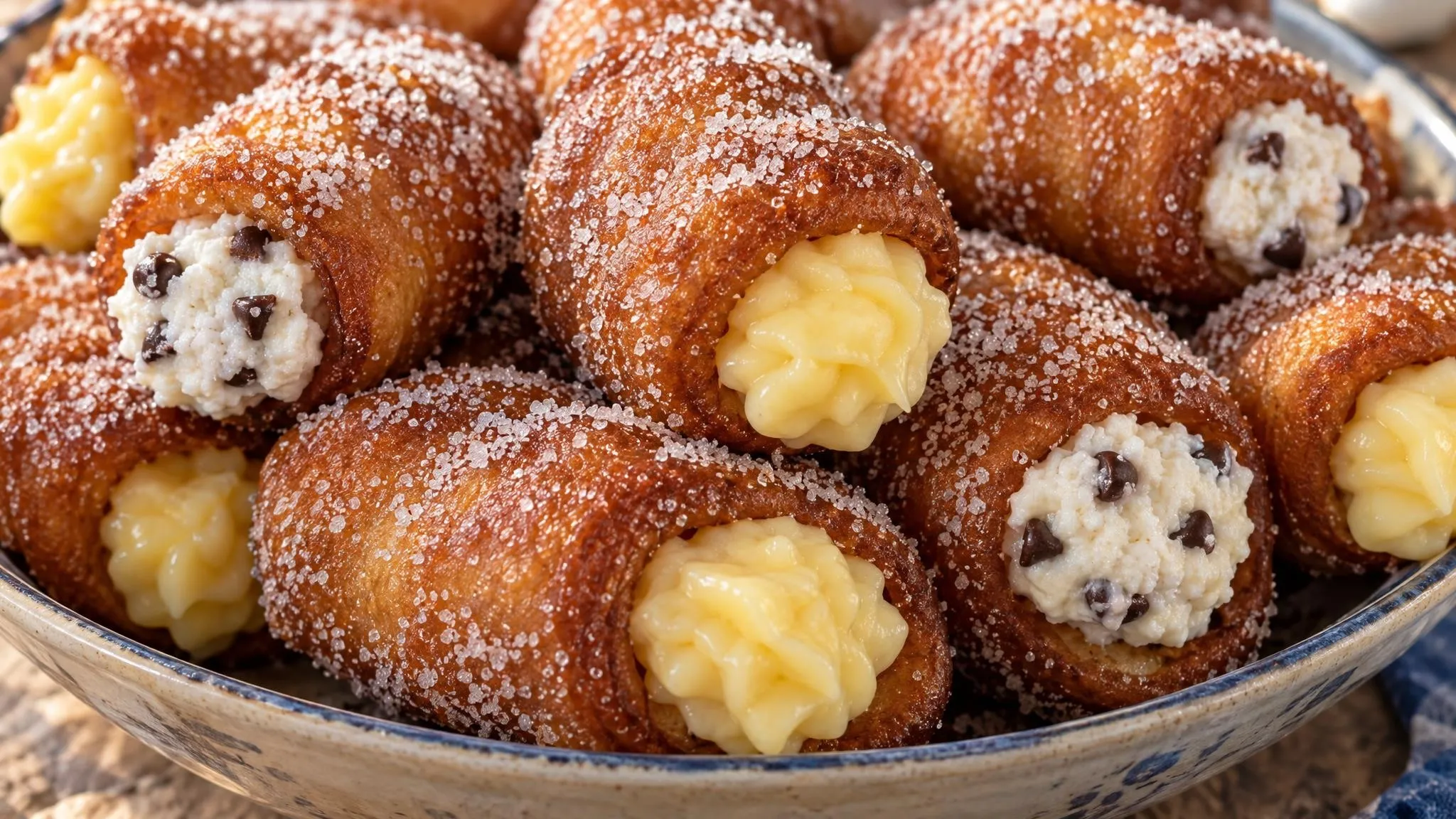 Cartocci con ricotta o crema pasticcera