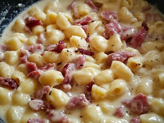 Chicche di patate con gorgonzola, fontina, speck e radicchio