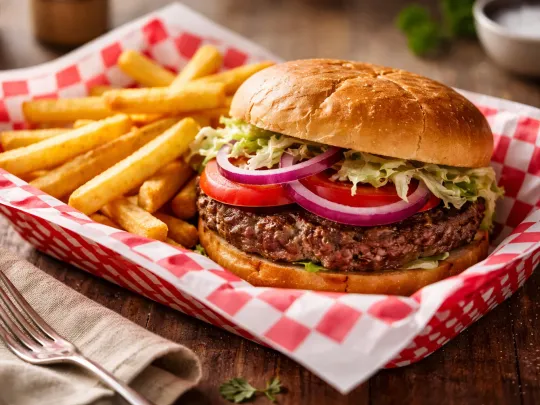 Combo hamburger con patatine