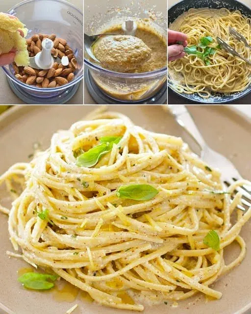 Condimento Estivo di Mandorle, Limone e Basilico