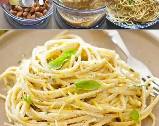 Condimento Estivo di Mandorle, Limone e Basilico