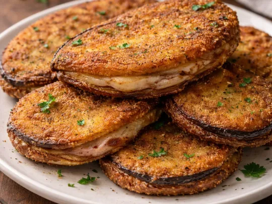 Cotolette di melanzane ripiene al prosciutto e formaggio