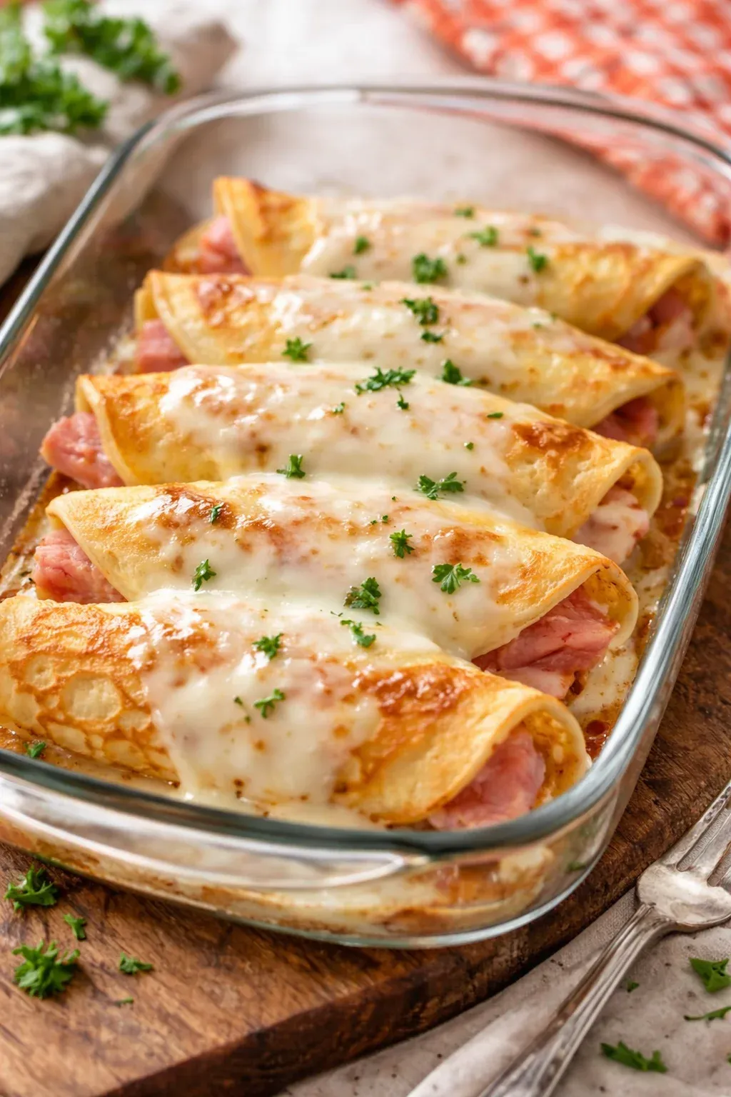 Crepes prosciutto e mozzarella