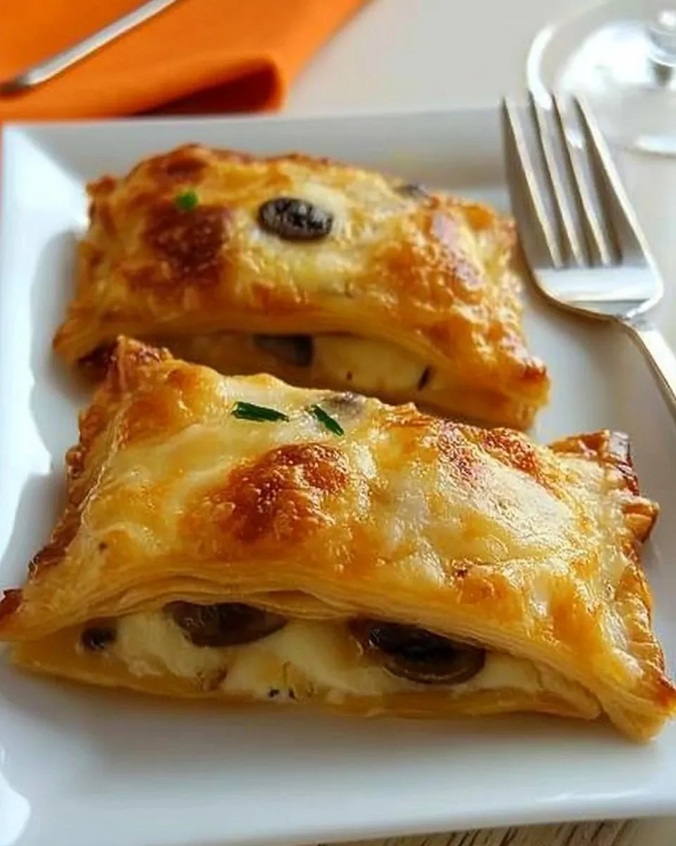 Fagottini di crêpes ai funghi