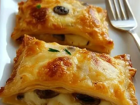 Fagottini di crêpes ai funghi