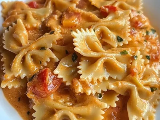 Farfalle con crema di peperoni