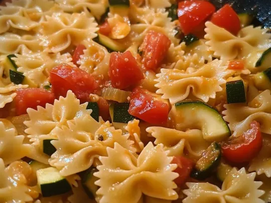 Farfalle con zucchine e pomodorini