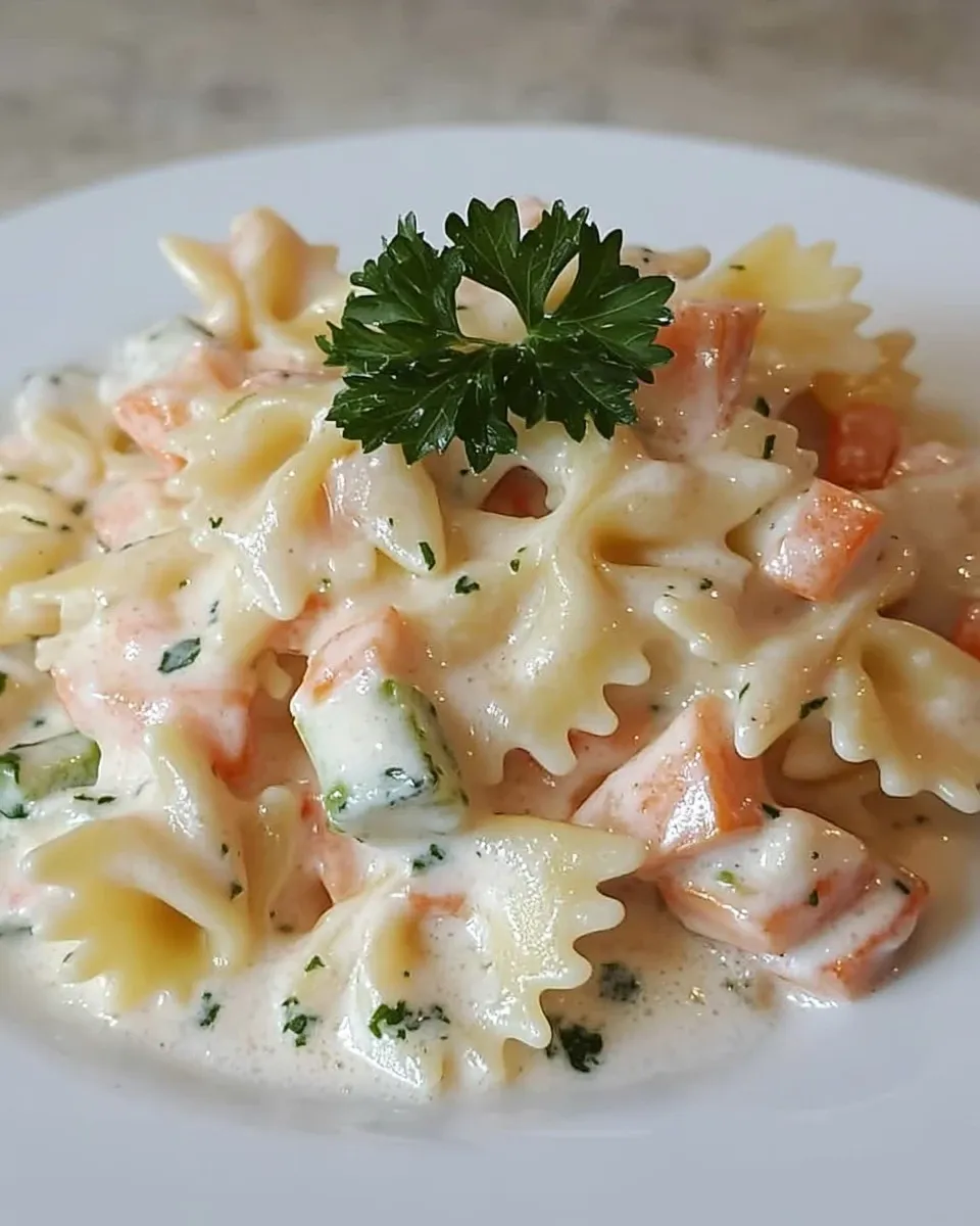 Farfallette con salmone e zucchine