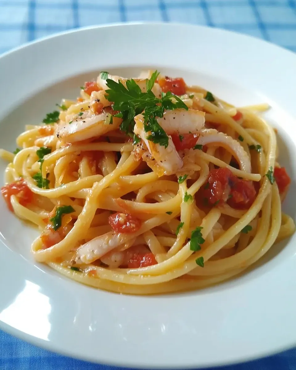 Fettuccine con calamaretti