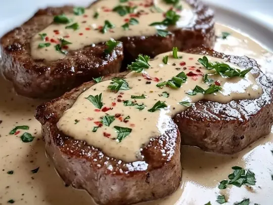 Filetto di Manzo al Gorgonzola e Pepe Rosa
