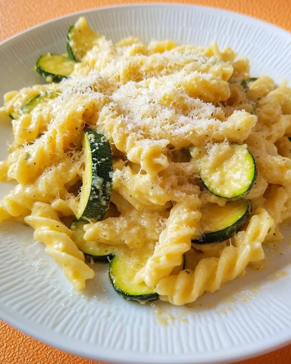 Fusilli zucchine e salsiccia con panna allo zafferano