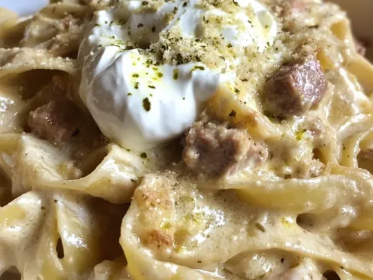 Linguine con pesto di pistacchio, bufala e pancetta