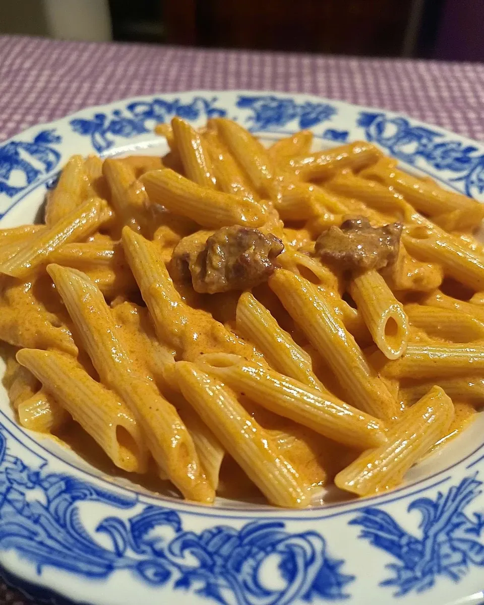 Mezze penne al baffo