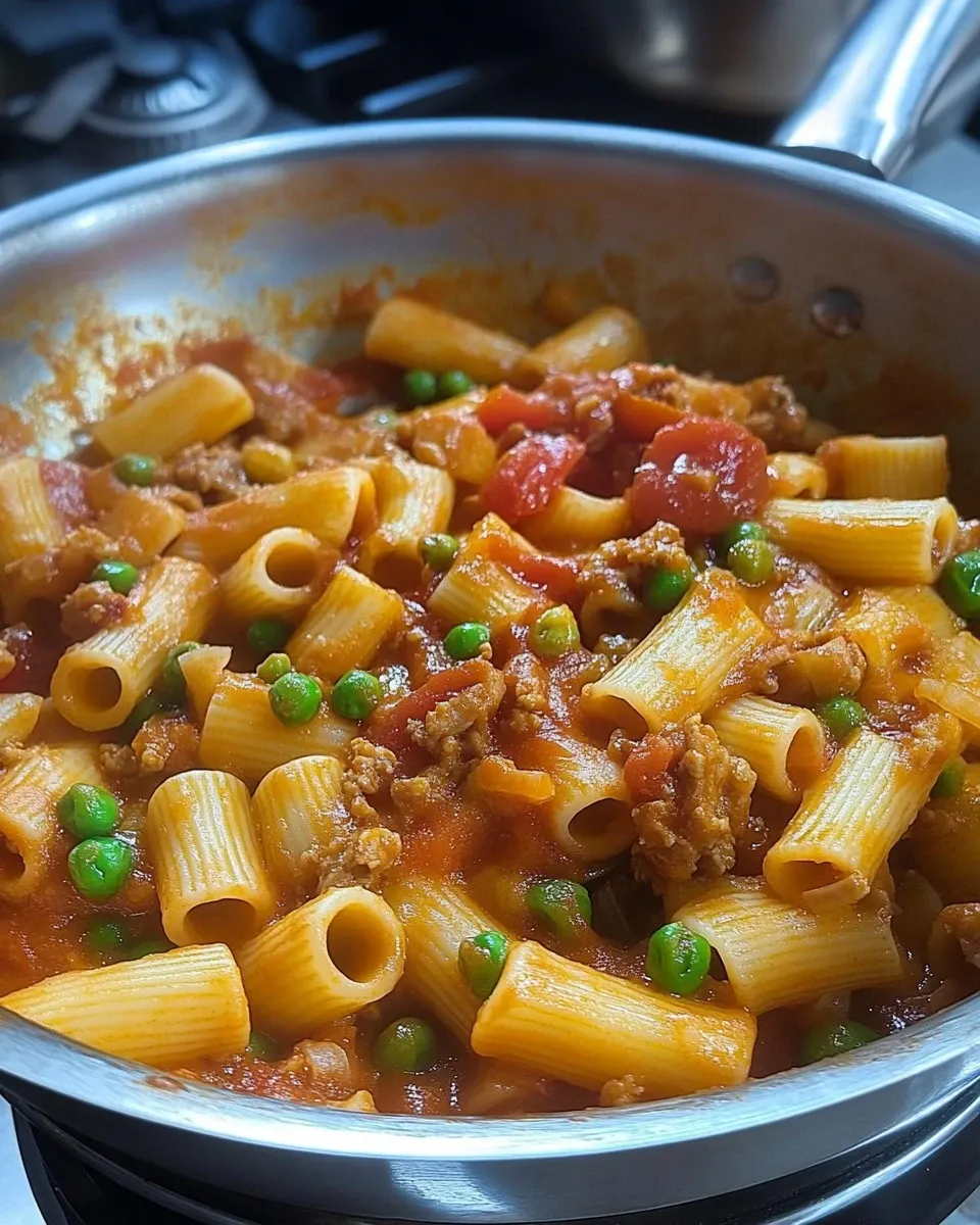 Paccheri con tonno e piselli
