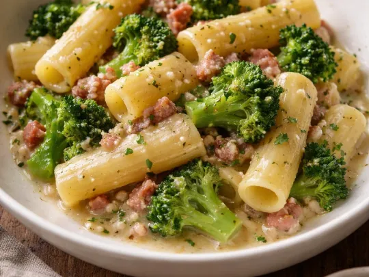 Pasta broccoli e salsiccia