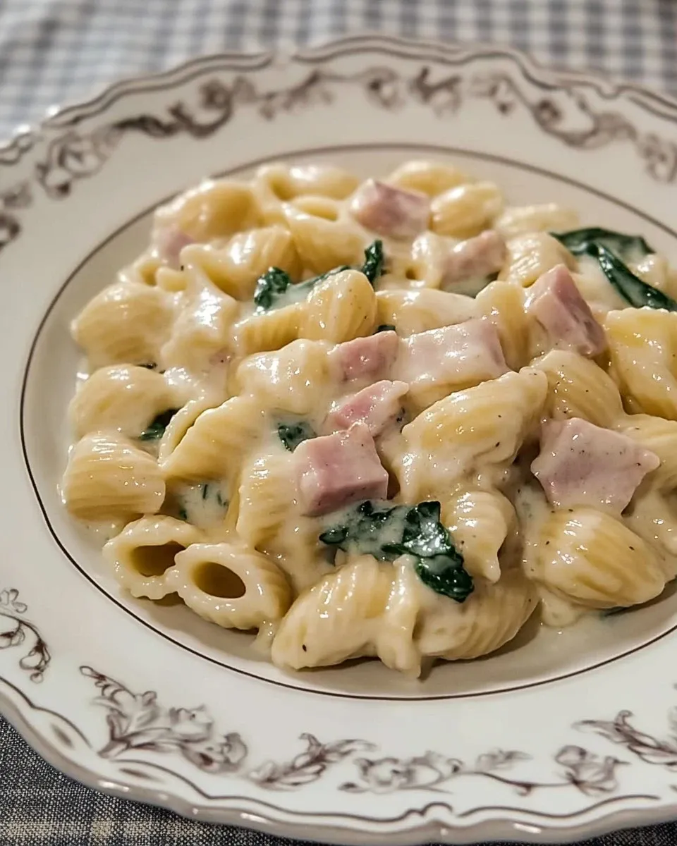 Pasta con crema di patate, rucola e speck