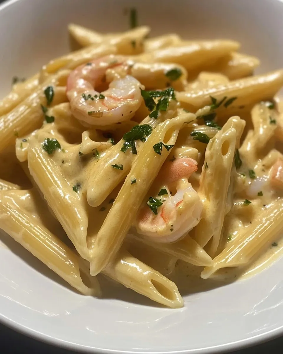 Penne rigate con zucchine, gamberetti e Philadelphia salmonata