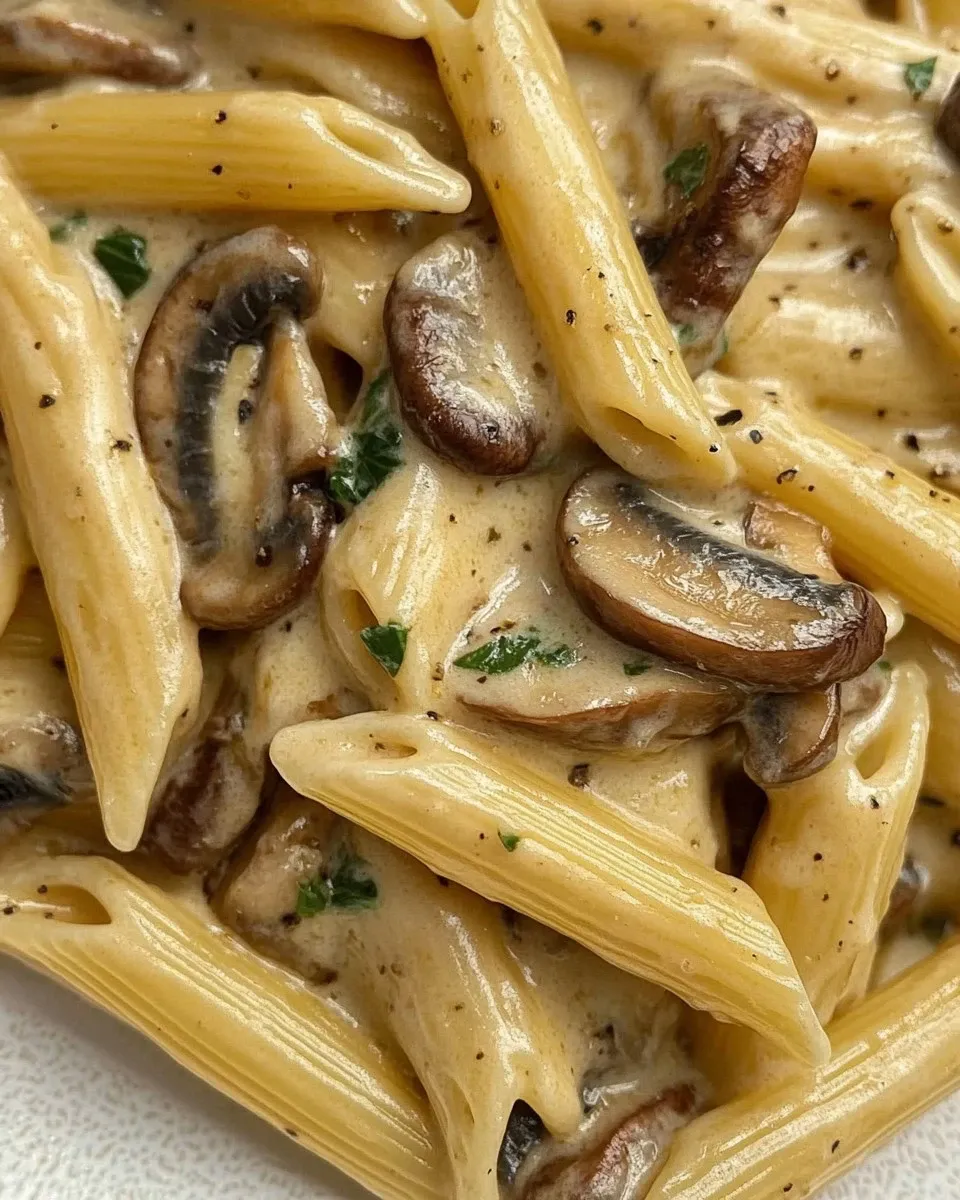 Penne rigate gorgonzola e funghi porcini