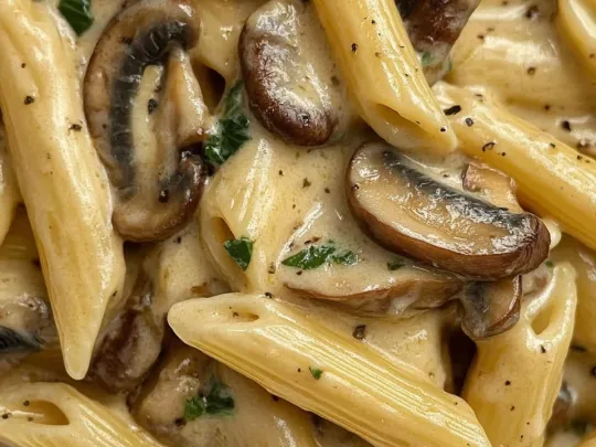 Penne rigate gorgonzola e funghi porcini