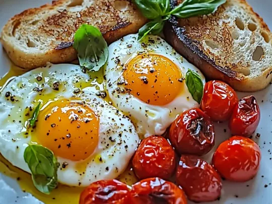 Pomodori Arrostiti con Burrata e Pane Tostato