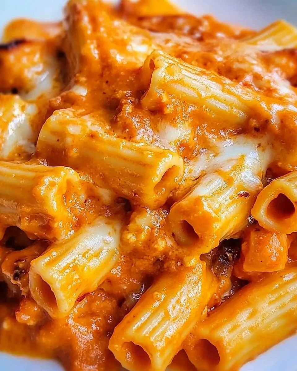 Rigatoni besciamella, ragù e provola