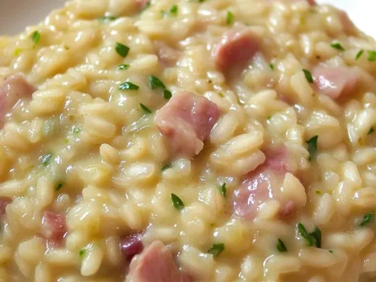 Risotto con crema di zucchine e salsiccia