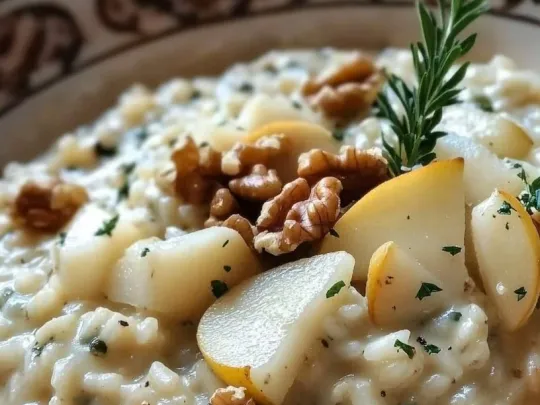 Risotto con Gorgonzola, Pere e Noci