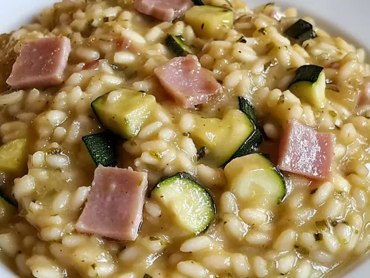 Risotto speck e zucchine