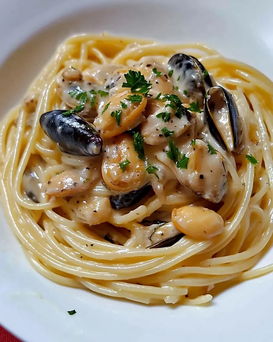 Spaghetti con le cozze in bianco