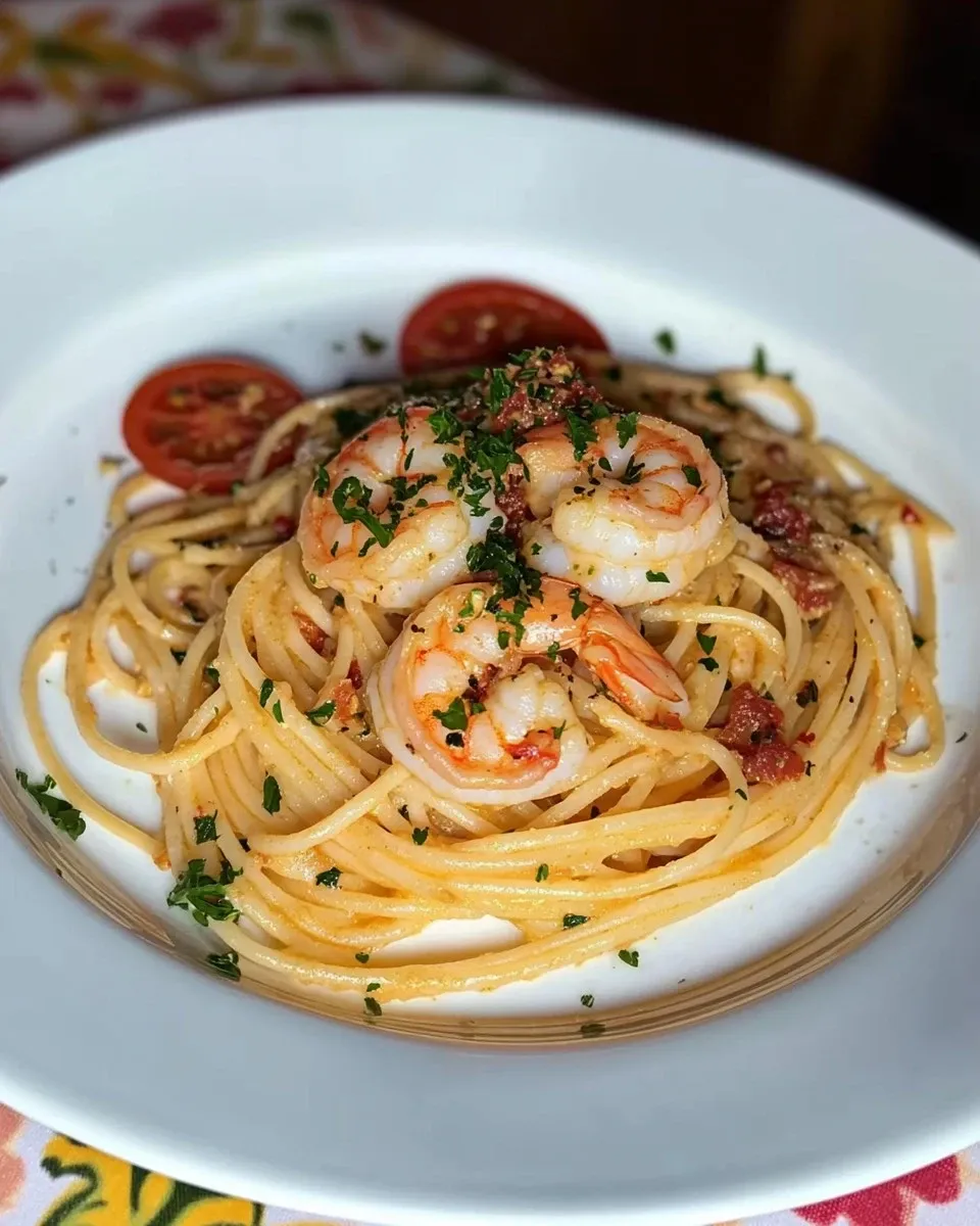 Spaghetti gamberi e pomodorini