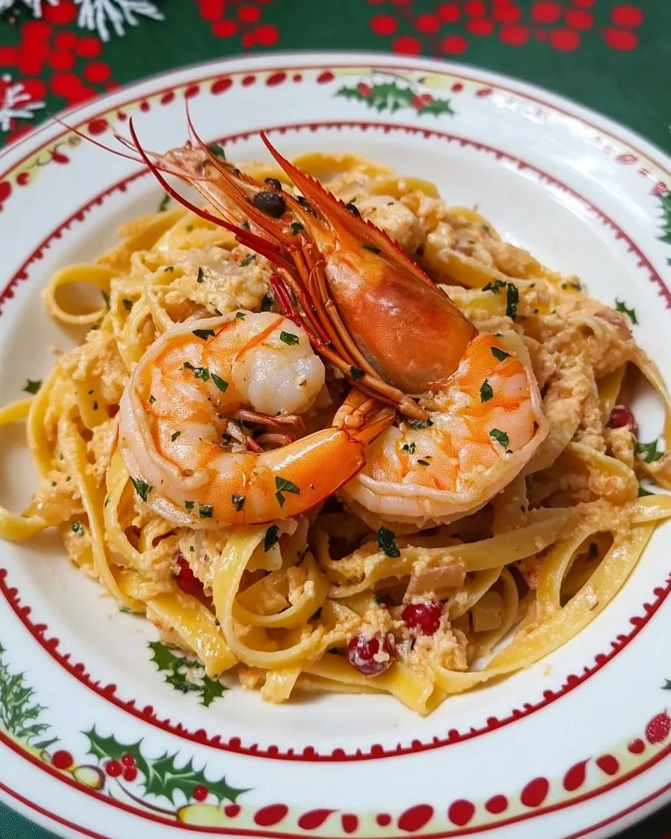Tagliatelle scampi e gamberetti
