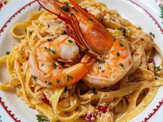 Tagliatelle scampi e gamberetti