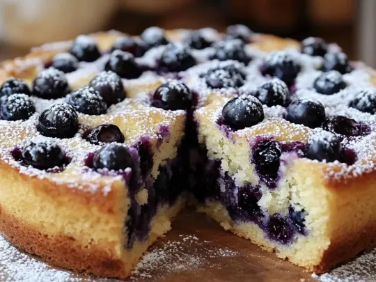 Torta ai Mirtilli Leggera e Soffice