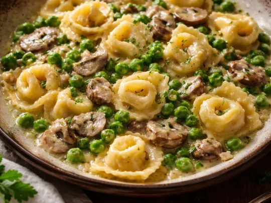 Tortellini cremosi alla boscaiola