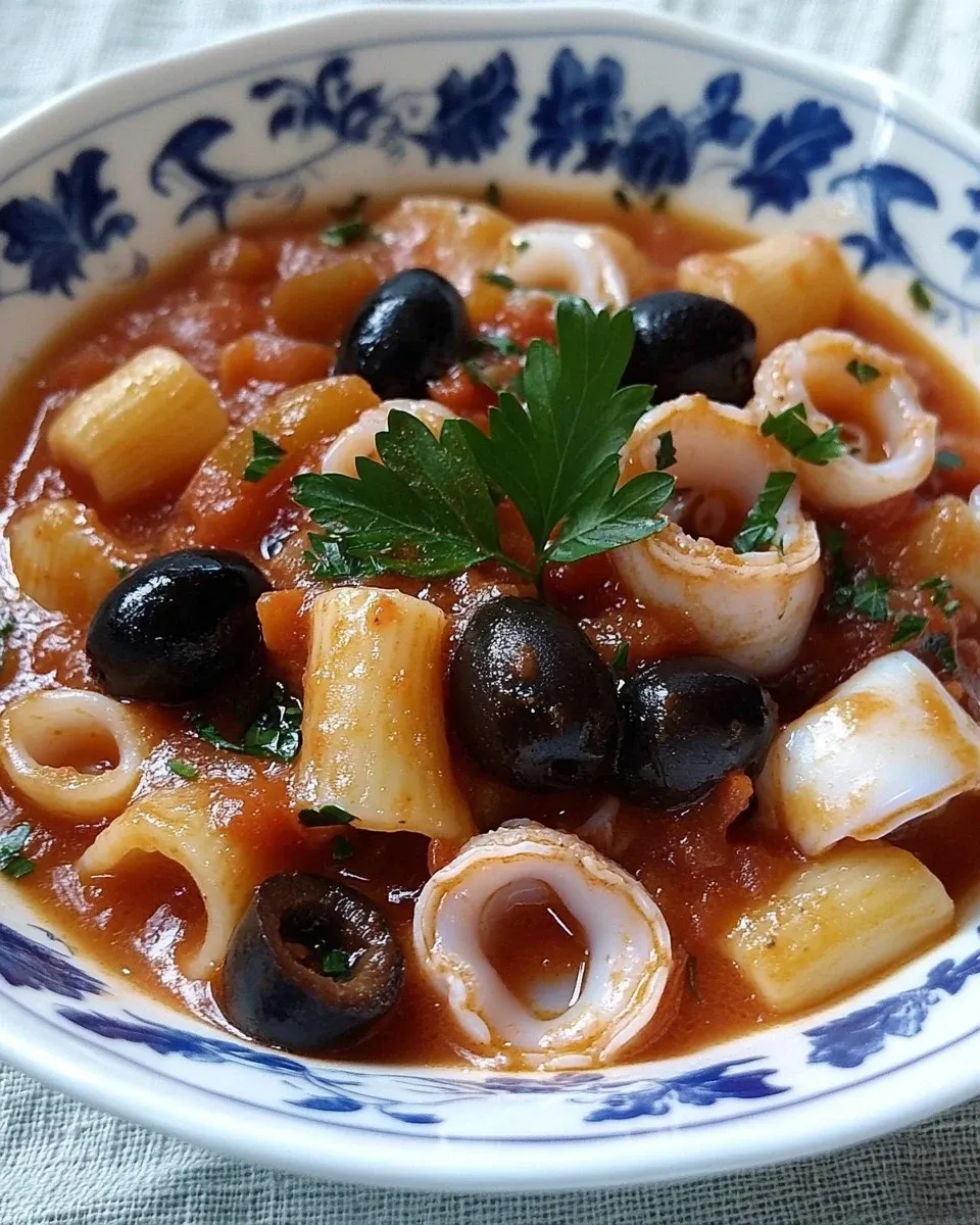 Totani in umido con patate e olive