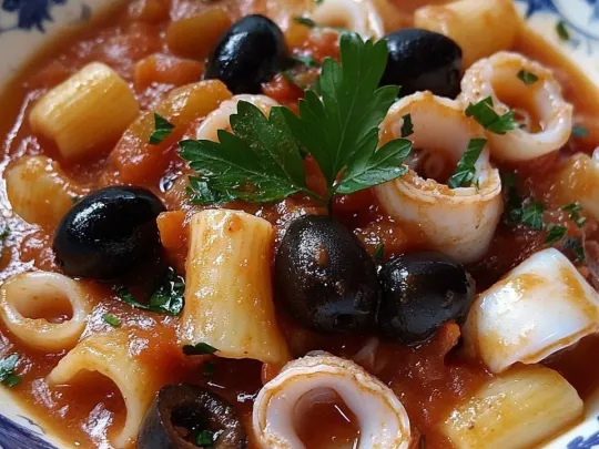 Totani in umido con patate e olive