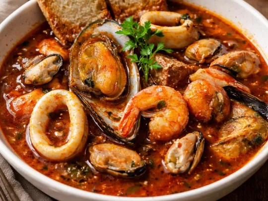 Zuppa di pesce fatta in casa