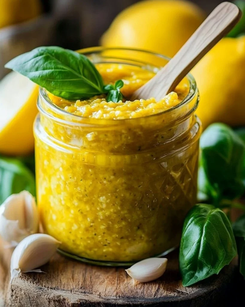 Barattolo di Pesto di Limoni fresco e fatto in casa