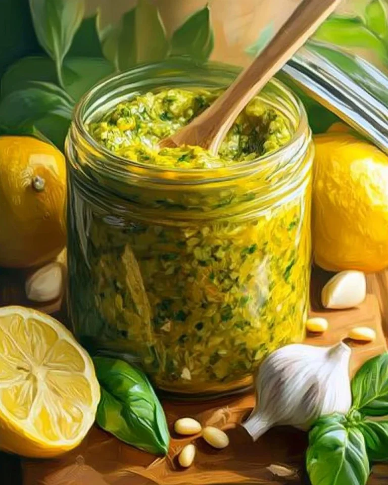 Pesto di Limoni fresco e aromatico, ideale per condire piatti estivi