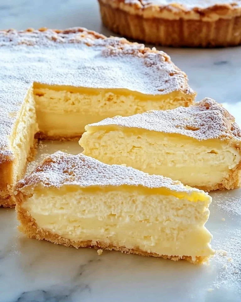 Torta della Nonna con crema e pinoli, dolce tradizionale italiano