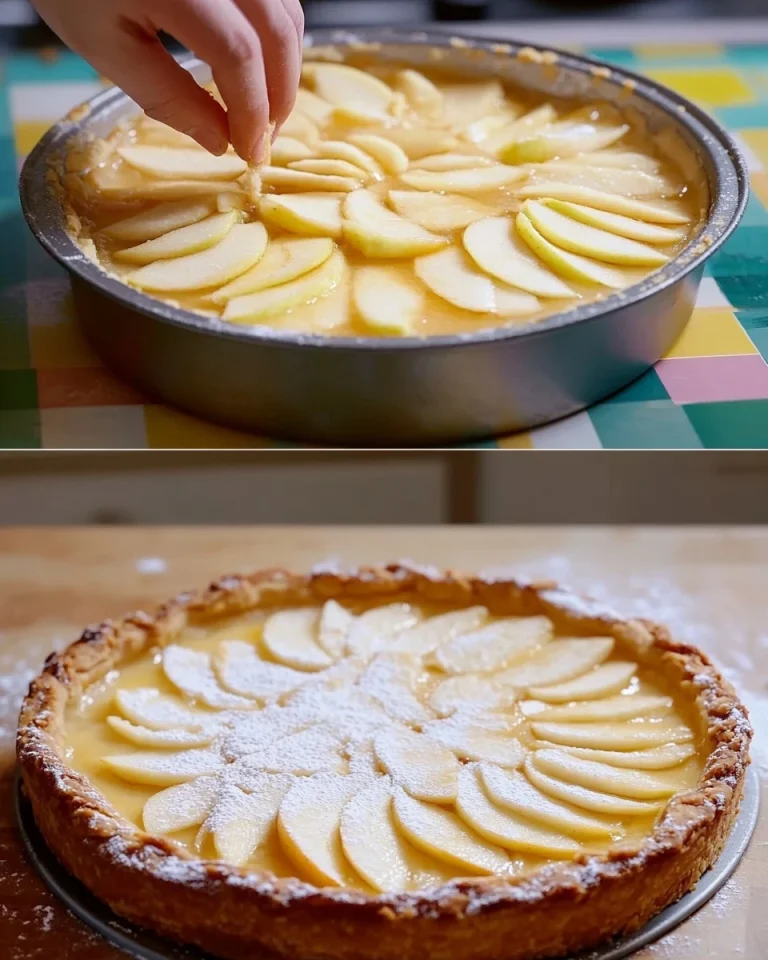 Fetta di Torta di Mele Morbida e Golosa su piatto