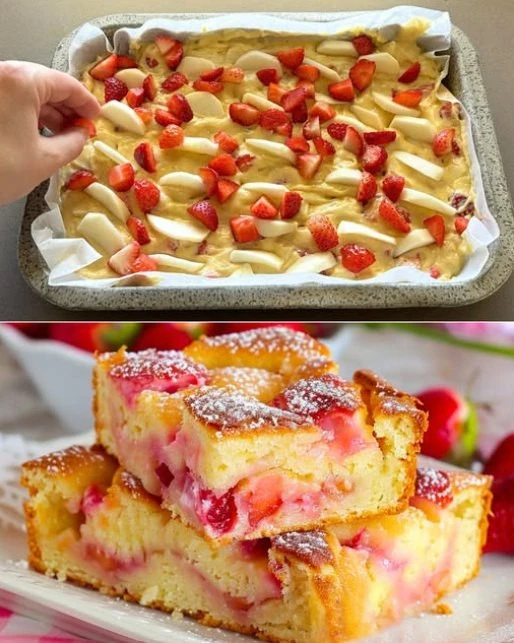 Torta Fragole e Mele fresca e gustosa con fragole e mele