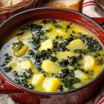 Zuppa di Ceci e Cavolo Nero fumante in ciotola