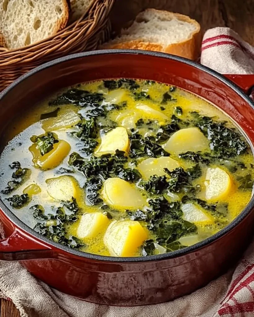 Zuppa di Ceci e Cavolo Nero fumante in ciotola