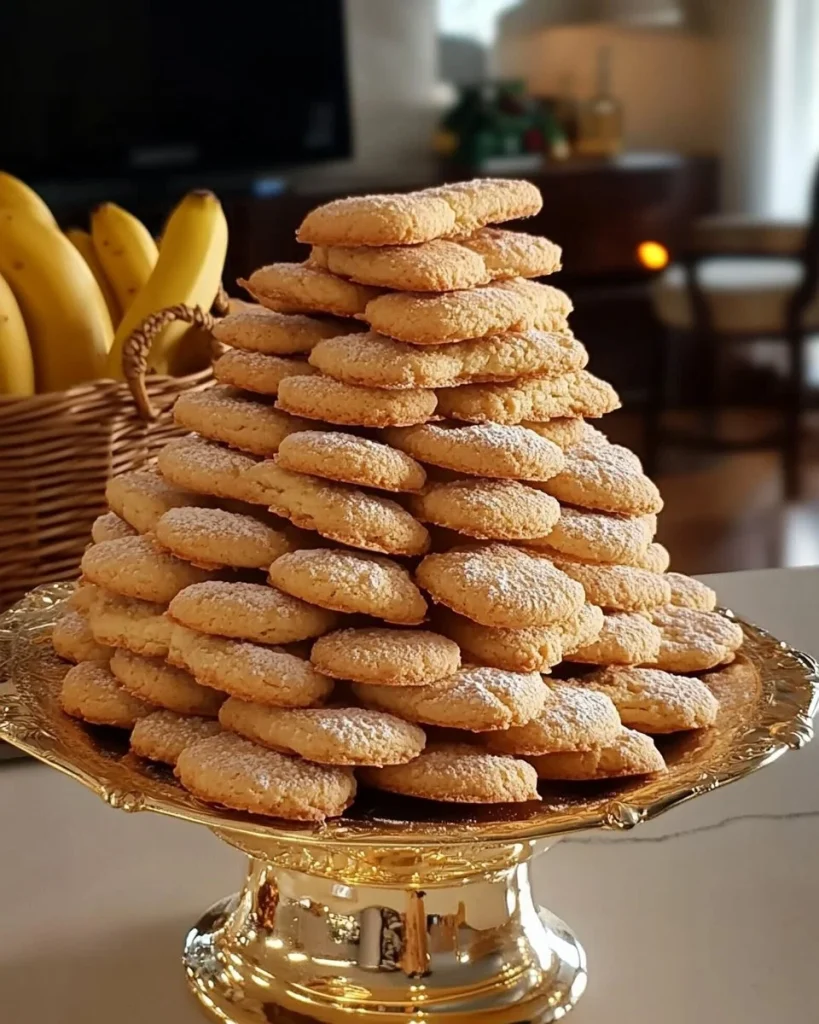 Biscotti da inzuppo della nonna su un piatto con una tazza di tè