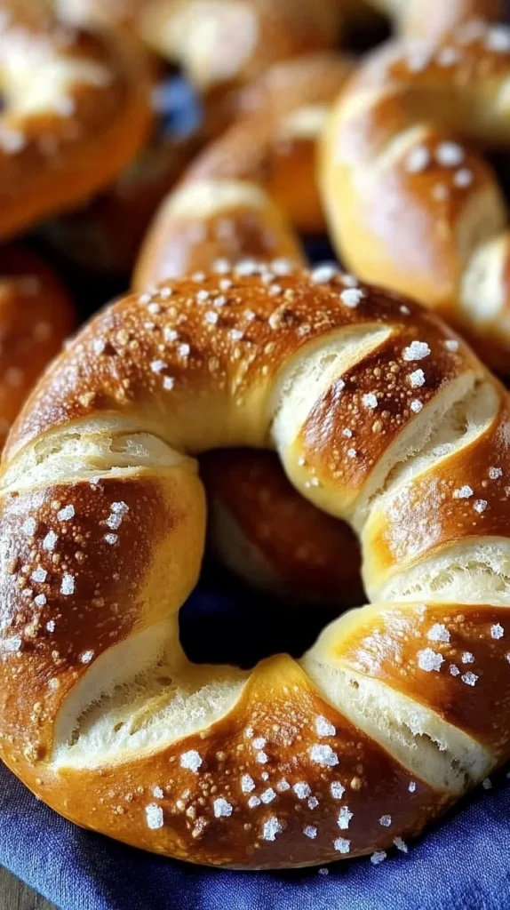 Delizioso bretzel croccante e salato, tipico della tradizione tedesca.