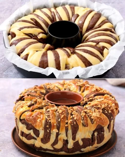 Brioche Perfetta appena sfornata e decorate con zucchero a velo.