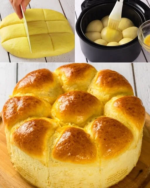 Brioche Soffice preparato in Friggitrice ad Aria, dolce e fragrante.