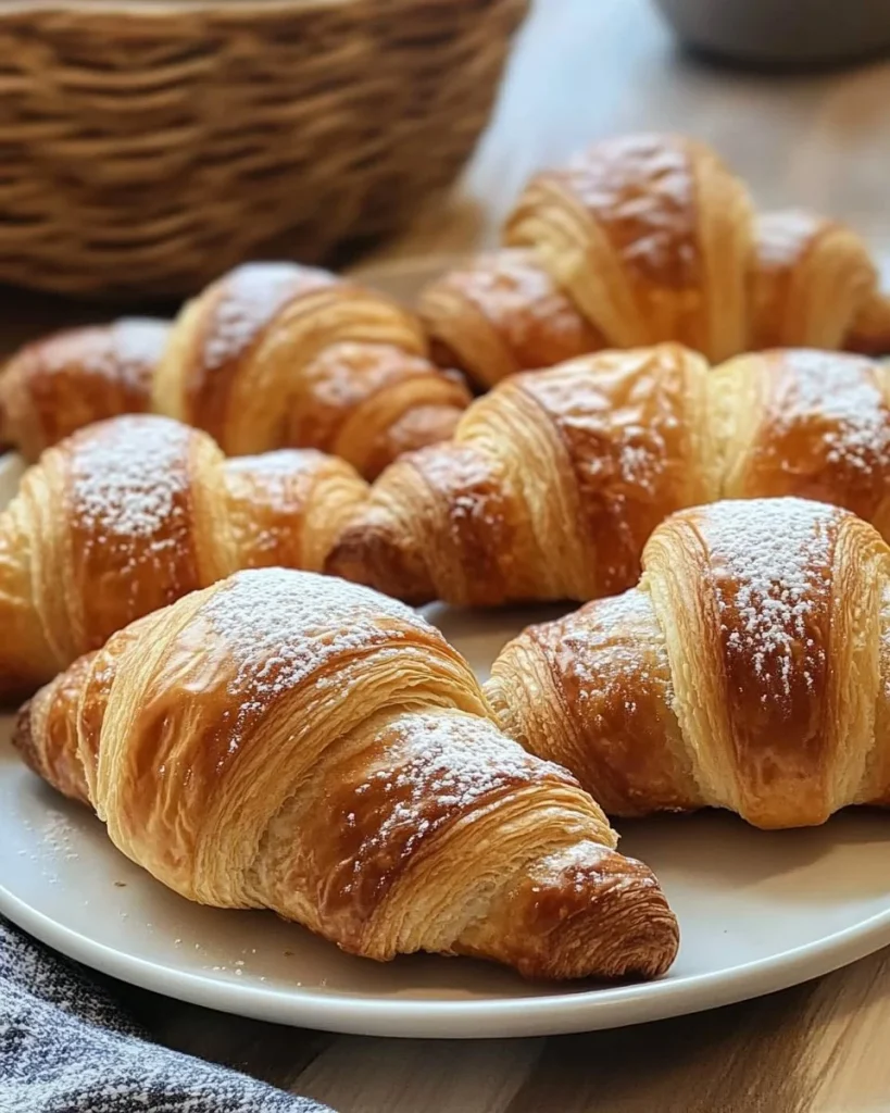 Brioches fatte in casa appena sfornate su un vassoio