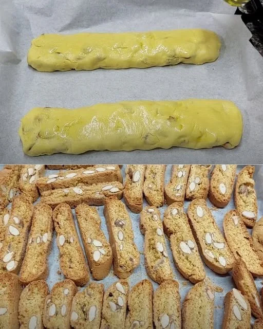 Cantucci, biscotti toscani croccanti e dolci, serviti con vin santo
